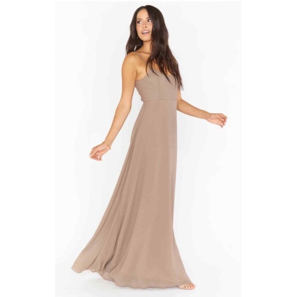 NWT SHOW ME YOUR MUMU Faith Maxi Dress L Dune - Picture 3 of 7